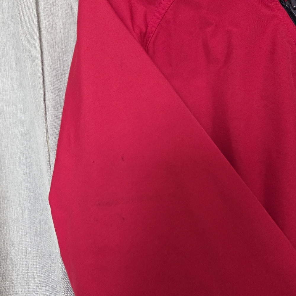 Vintage L.L. Bean Warmup Bomber Jacket Women’s S/M Red Lined Made in USA - Picture 5 of 13